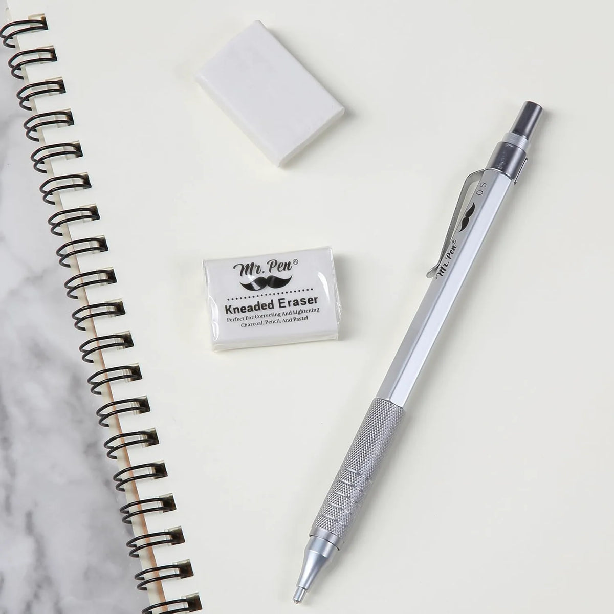 White Kneaded Erasers (12 Pack) - Moldable Art Erasers for Artists
