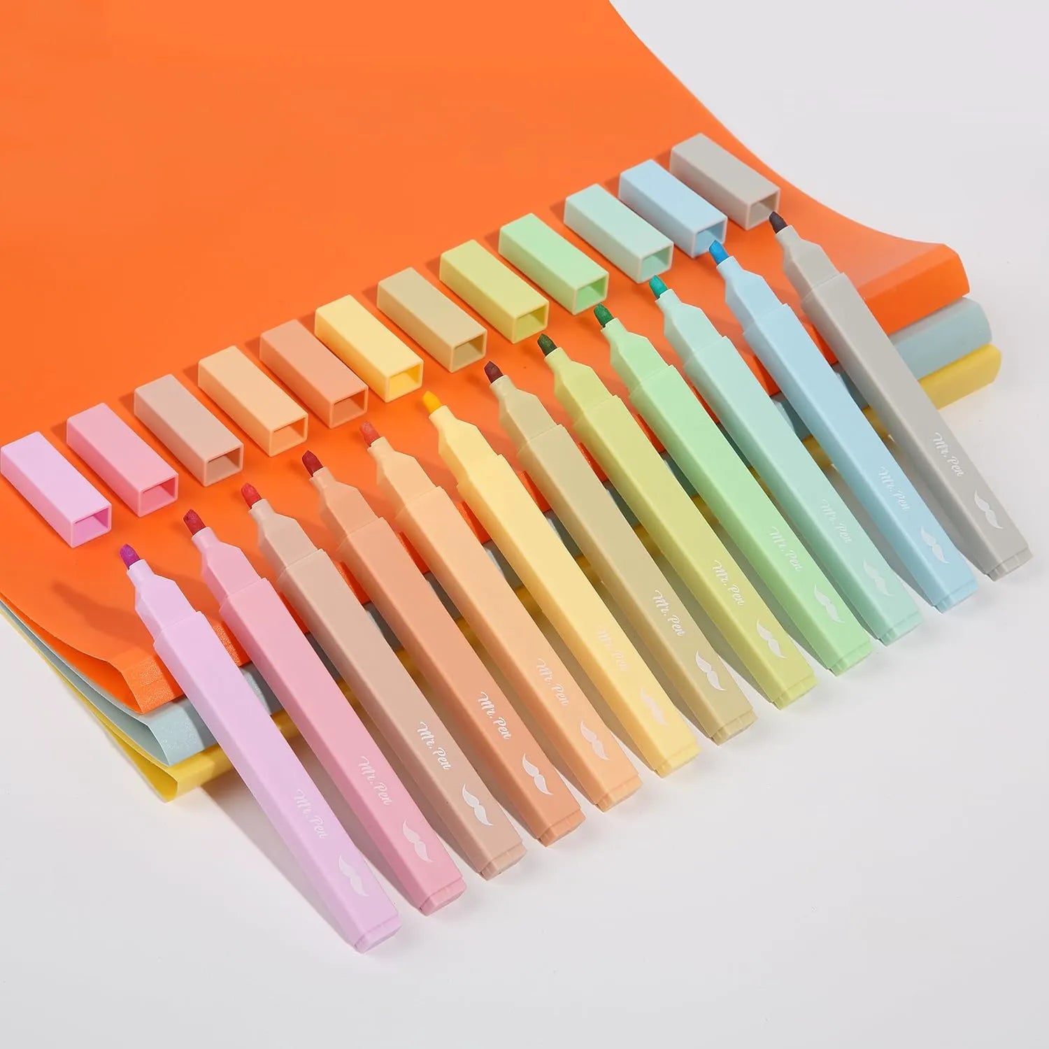 Macaron Aesthetic Highlighters (12 Pack) - No Bleed Chisel Tip Assorted Colors for Bible & Study