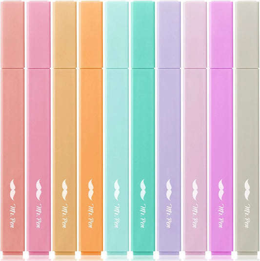 Mr. Pen Aesthetic Highlighters, 10 Pack, Chisel Tip, Candy Colors, Cute Assorted Colors