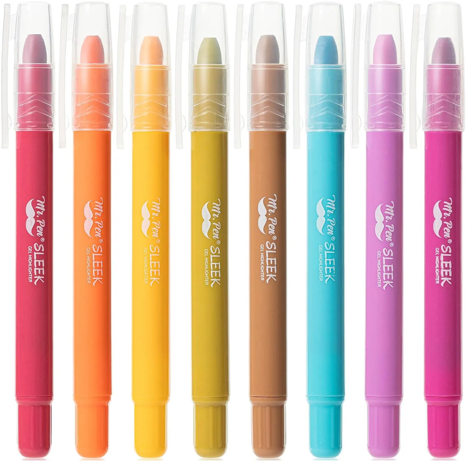 Mr. Pen Gel Highlighters, 8 Pack, Sunshine & Smiles, No Bleed Bible Highlighters & Markers