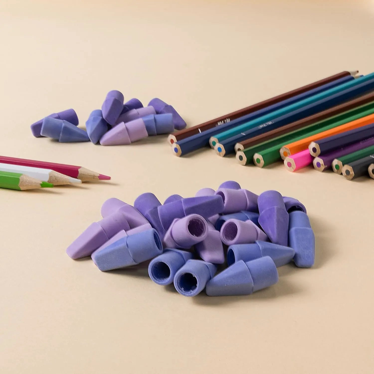 Colorful Latex-Free Pencil Eraser Toppers (30 Pack) – Smudge-Free