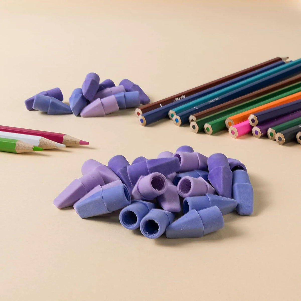 Colorful Latex-Free Pencil Eraser Toppers (30 Pack) – Smudge-Free
