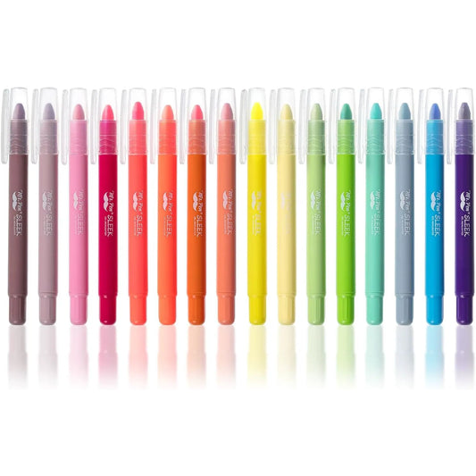 Bible Gel Highlighters, 16 Pack, Morandi & Vibrant Colors, No-Bleed, Twist-Up, Sharpenable Tips