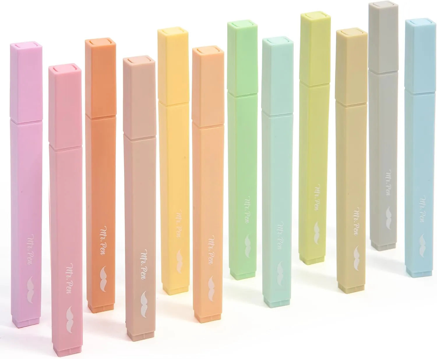 Macaron Aesthetic Highlighters (12 Pack) - No Bleed Chisel Tip Assorted Colors for Bible & Study