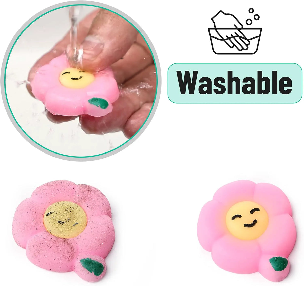 Easter Mochi Squishy Toys for Kids - 48 Pack with 24 Unique Designs