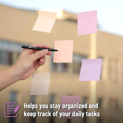 Sunset Sorbet Sticky Notes, 3x3 Inches, 12 Pads (600 Sheets Total)