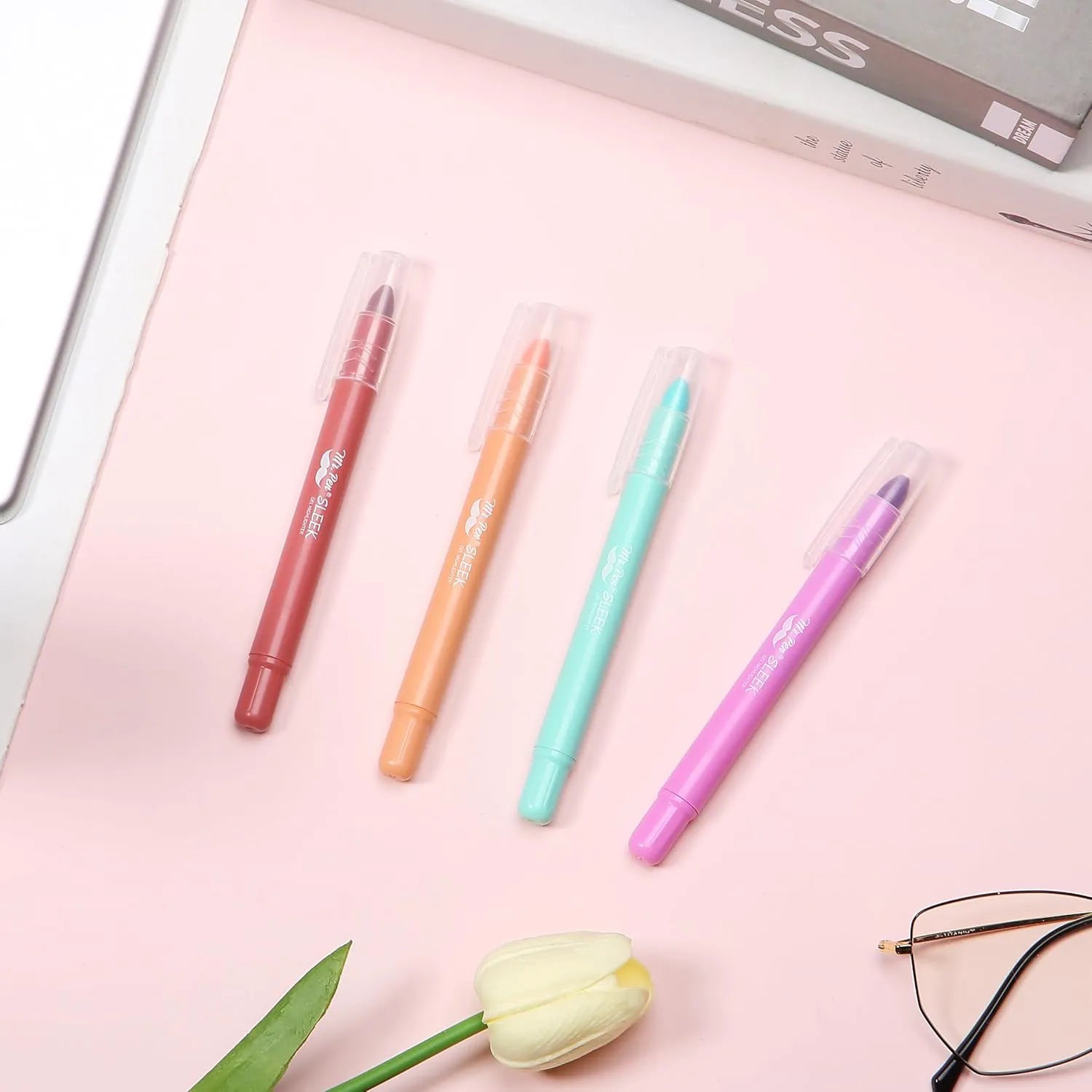 Bible Highlighters & Gel Highlighters, 8 Pack, Assorted Colors, No Bleed