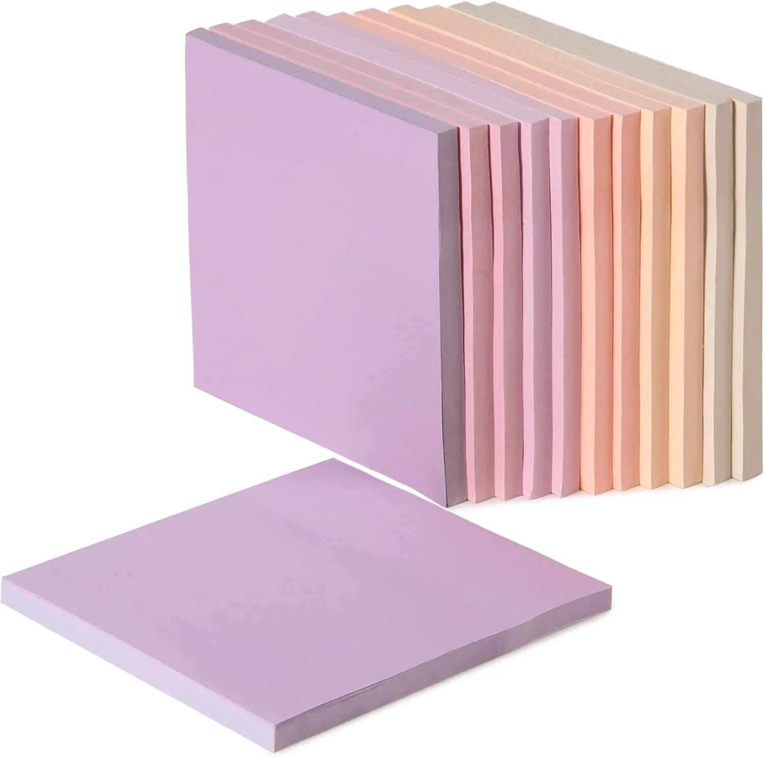 Sunset Sorbet Sticky Notes, 3x3 Inches, 12 Pads (600 Sheets Total)