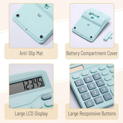 Desktop Calculator with 12-Digit Large Display, Blue, Standard Function