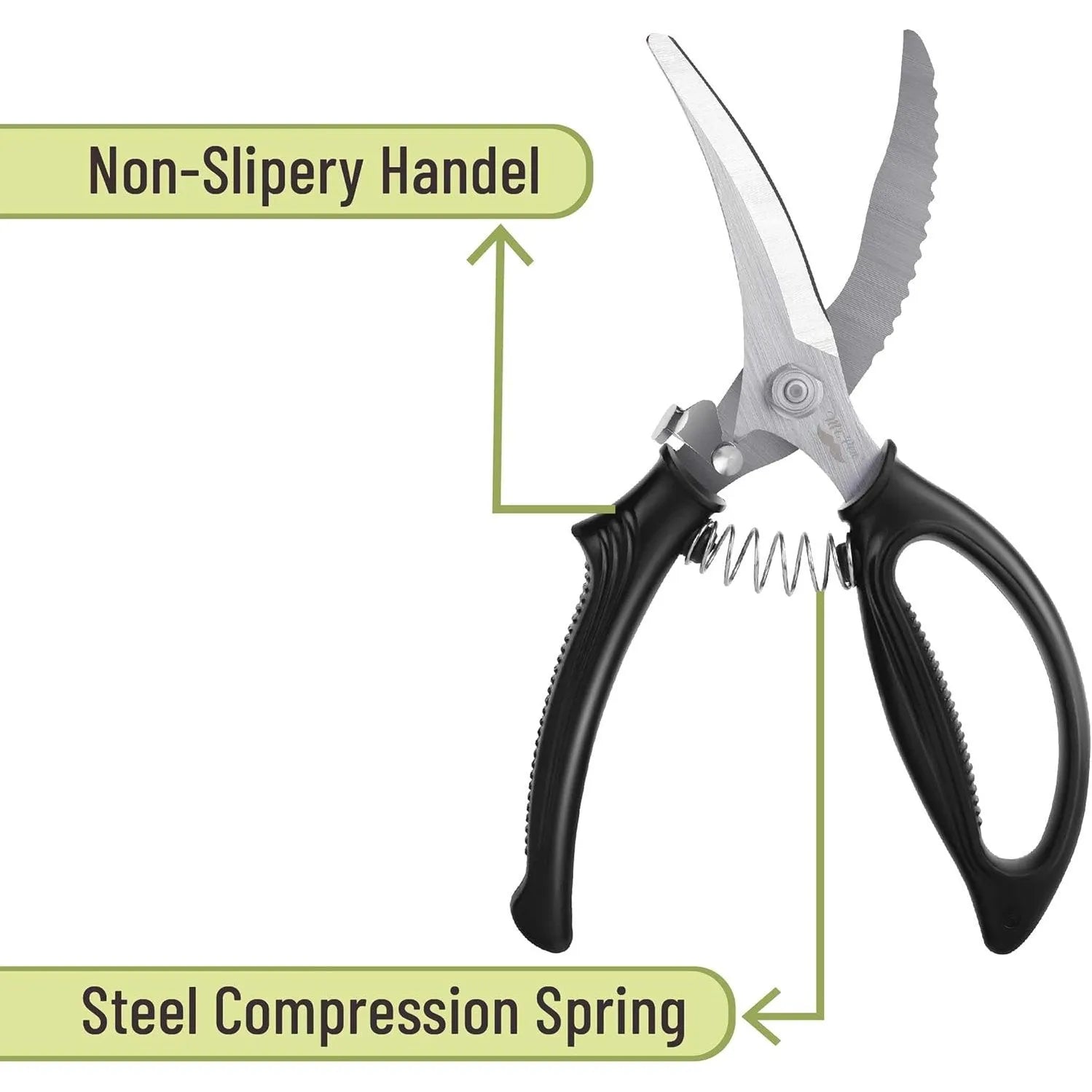 Heavy Duty Stainless Steel Poultry Shears with Lock