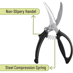 Heavy Duty Stainless Steel Poultry Shears with Lock