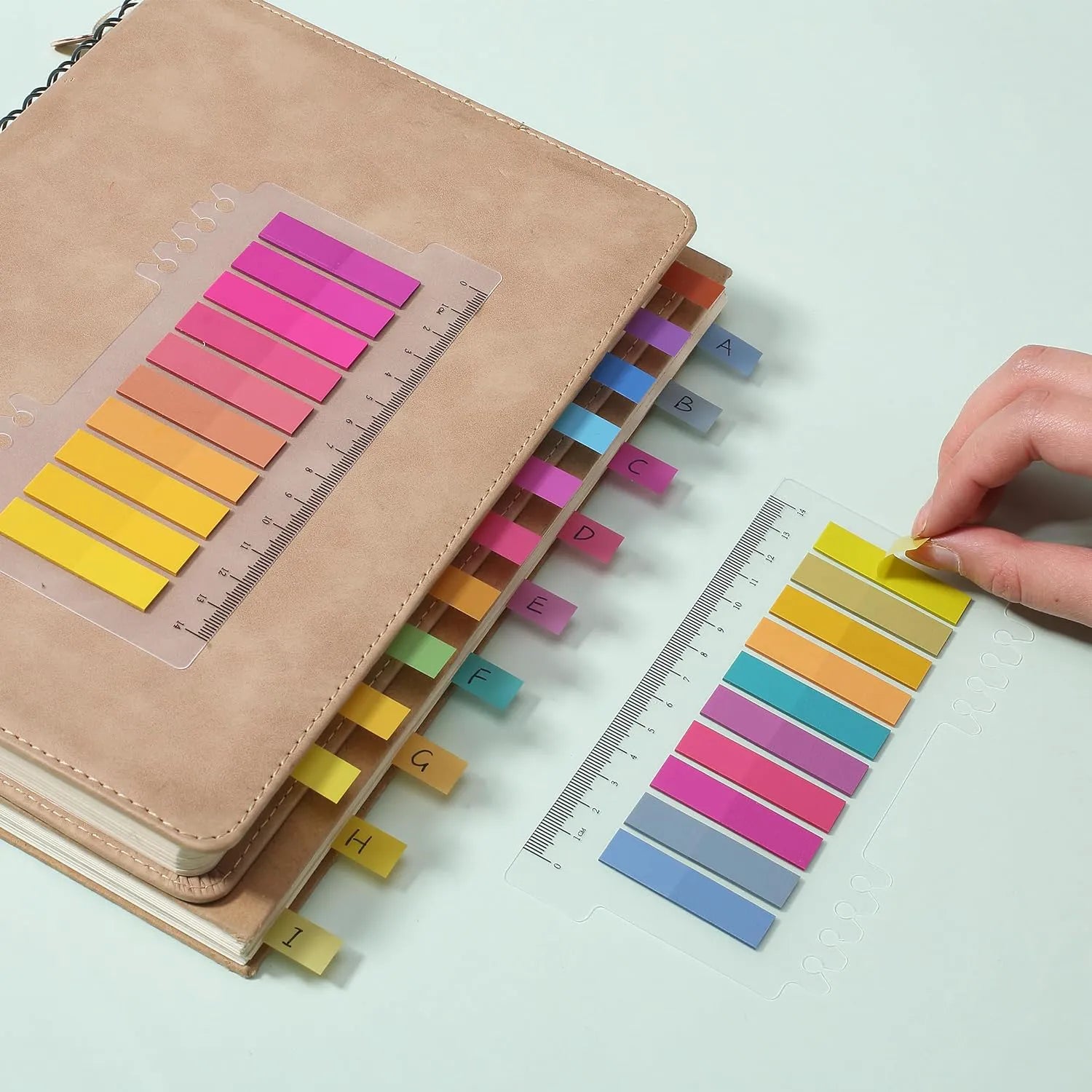 Sticky Tabs - 1600 Pcs Colorful Transparent Book Tabs, Sticky Note Tabs, Page Markers, Book Markers, Page Tabs, and Annotating Sticky Tabs for Books