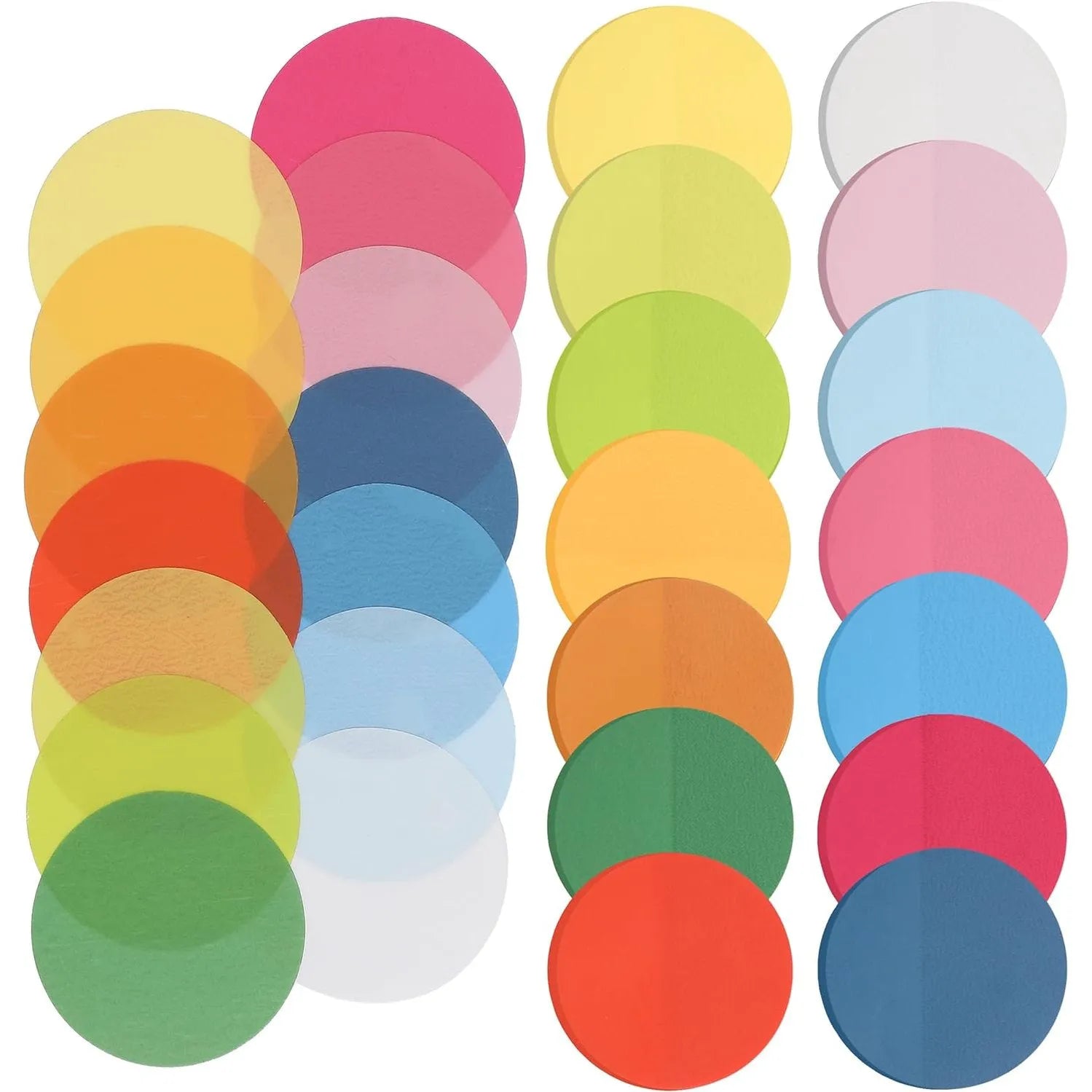 560 Pcs Transparent Round Sticky Notes, Assorted Colors, 28mm, with Quick-Dry Pen