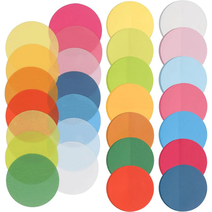 560 Pcs Transparent Round Sticky Notes, Assorted Colors, 28mm, with Quick-Dry Pen