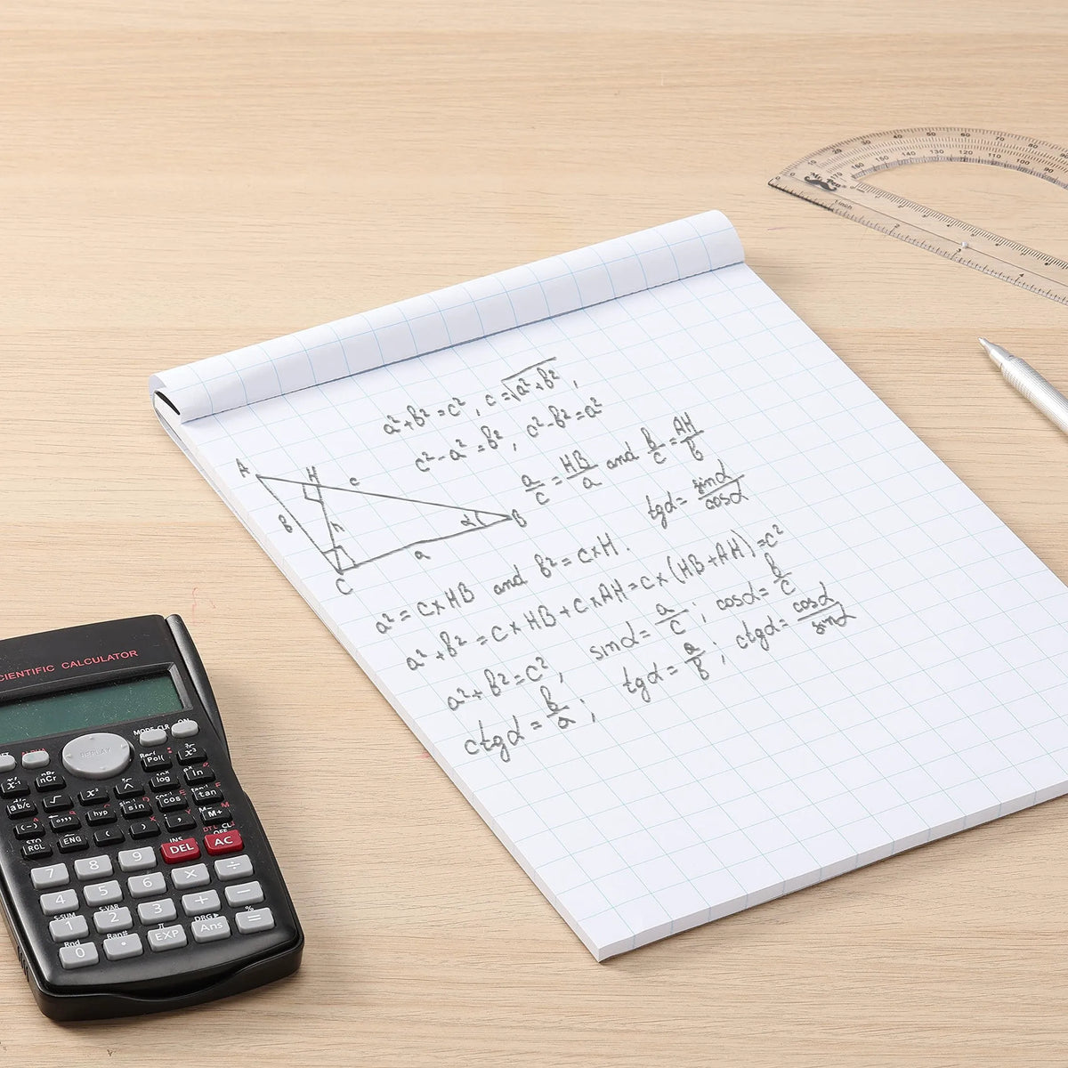 Graph Paper Pad 8.5 x 11, 2x2 Grid, 55 Sheets, Quad Ruled