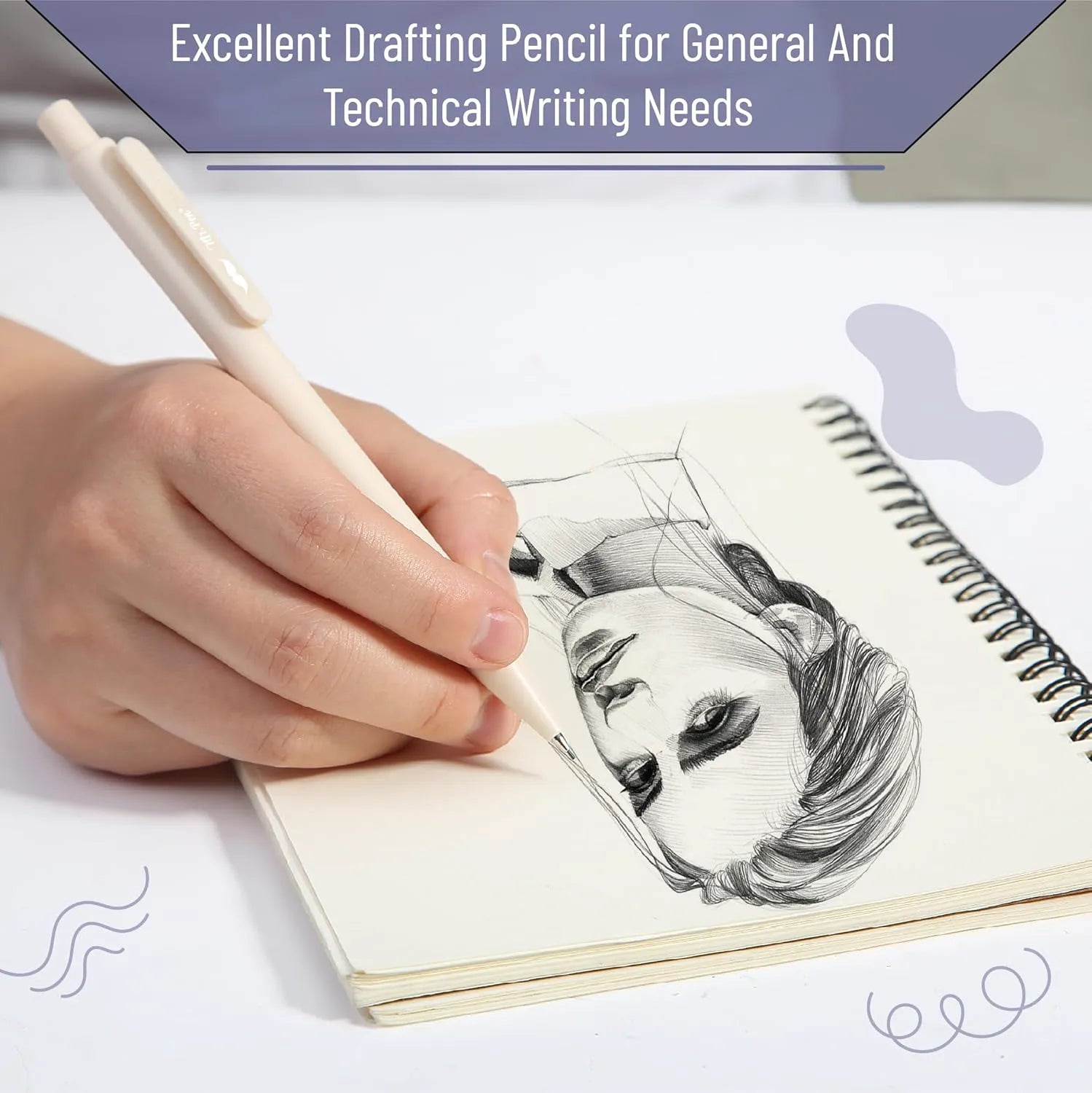 Mr. Pen Pastel Mechanical Pencil Set with Lead Refills & Erasers, 6 Pack, 3 Sizes (0.5, 0.7, 0.9mm), Aesthetic Pencils