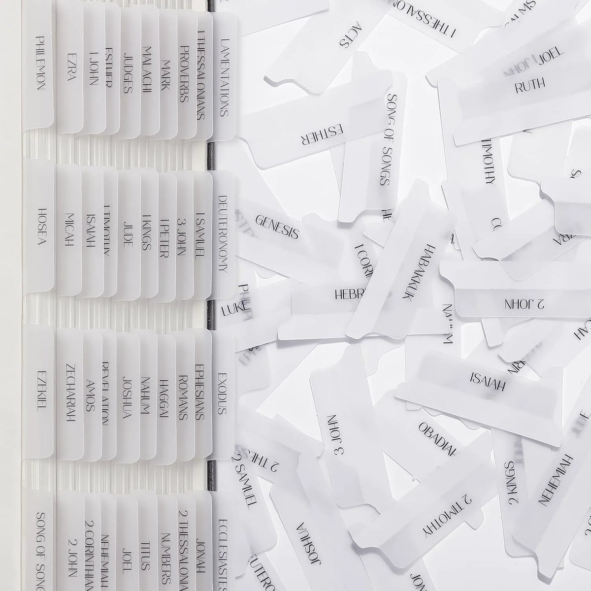 Mr. Pen Bible Tabs - 75 Transparent White Laminated Tabs for Women and Men
