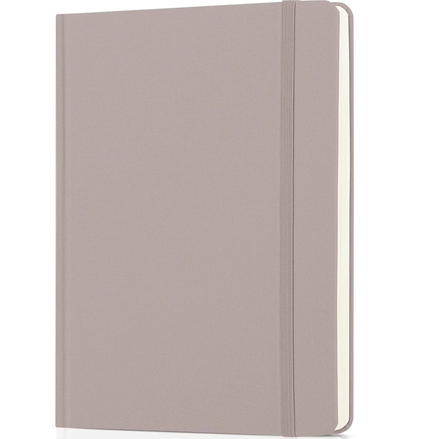 Mr. Pen Dotted Journal Notebook, 5.7"x8.3", 160 Pages, Fabric Hardcover, Brown Bullet Journal