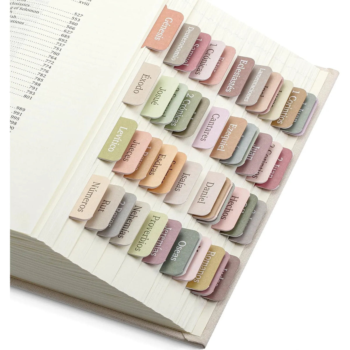 Boho Laminated Bible Tabs (75 pcs) for Old & New Testament - Easy Apply Journaling Supplies