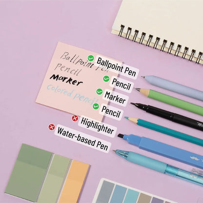 Aesthetic Book Annotation Kit - 38 Pieces with Highlighters, Gel Pens, and Sticky Notes