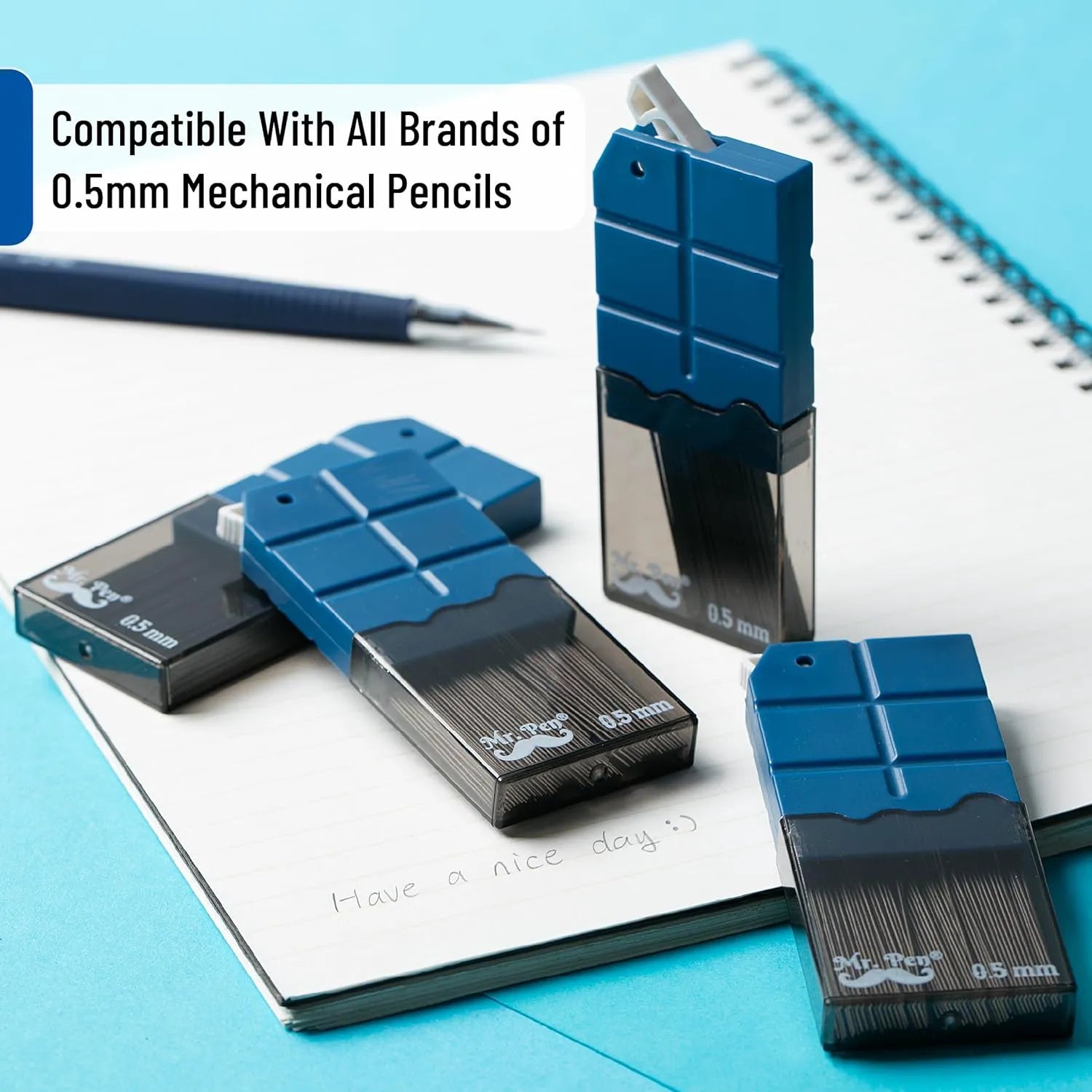 0.5 mm Mechanical Pencil Lead Refills - 10 Tubes (1200 Pieces)