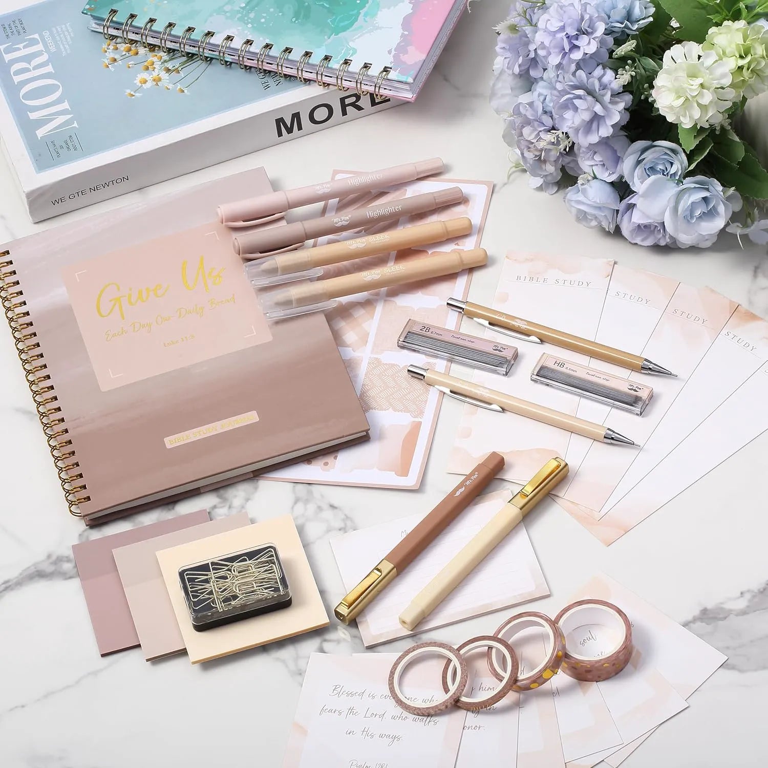 Mr. Pen Bible Journaling Kit for Women - Golden Blush Theme, Bible Study Supplies, Easter Gift