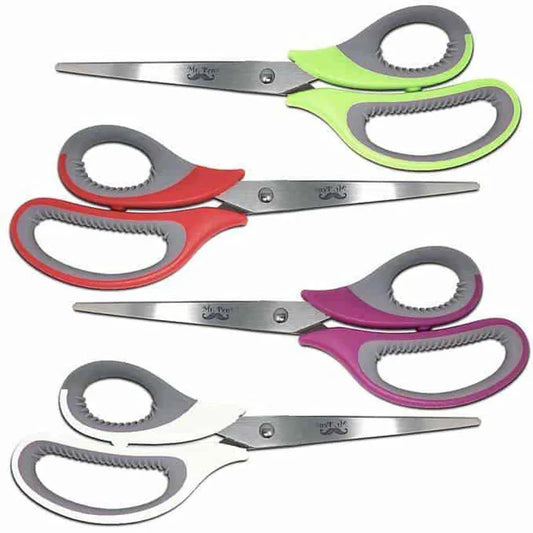Multipurpose Scissors 8 Inch, 4 Pack, Stainless Steel, Soft Grip