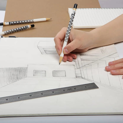 Rotary Mechanical Pencil Set (6 pcs) with Twist Design, HB Lead