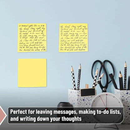 Bulk Yellow Sticky Notes 3x3, 48 Pads, 2880 Notes