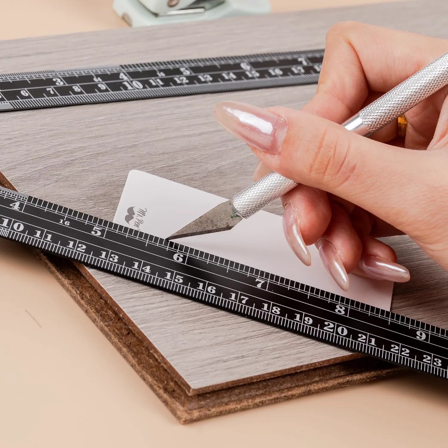 Stainless Steel Ruler Set (4 Pack) – 6, 8, 12, 14 Inches with Metric & Inch Markings
