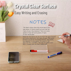 Clear Acrylic Dry Erase Board with Stand, 10"x10"