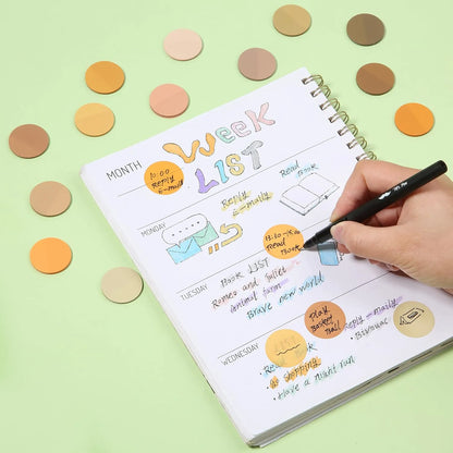 Round Transparent Sticky Notes Set - 14 Pads, 560 Sheets, 1.1 Inches