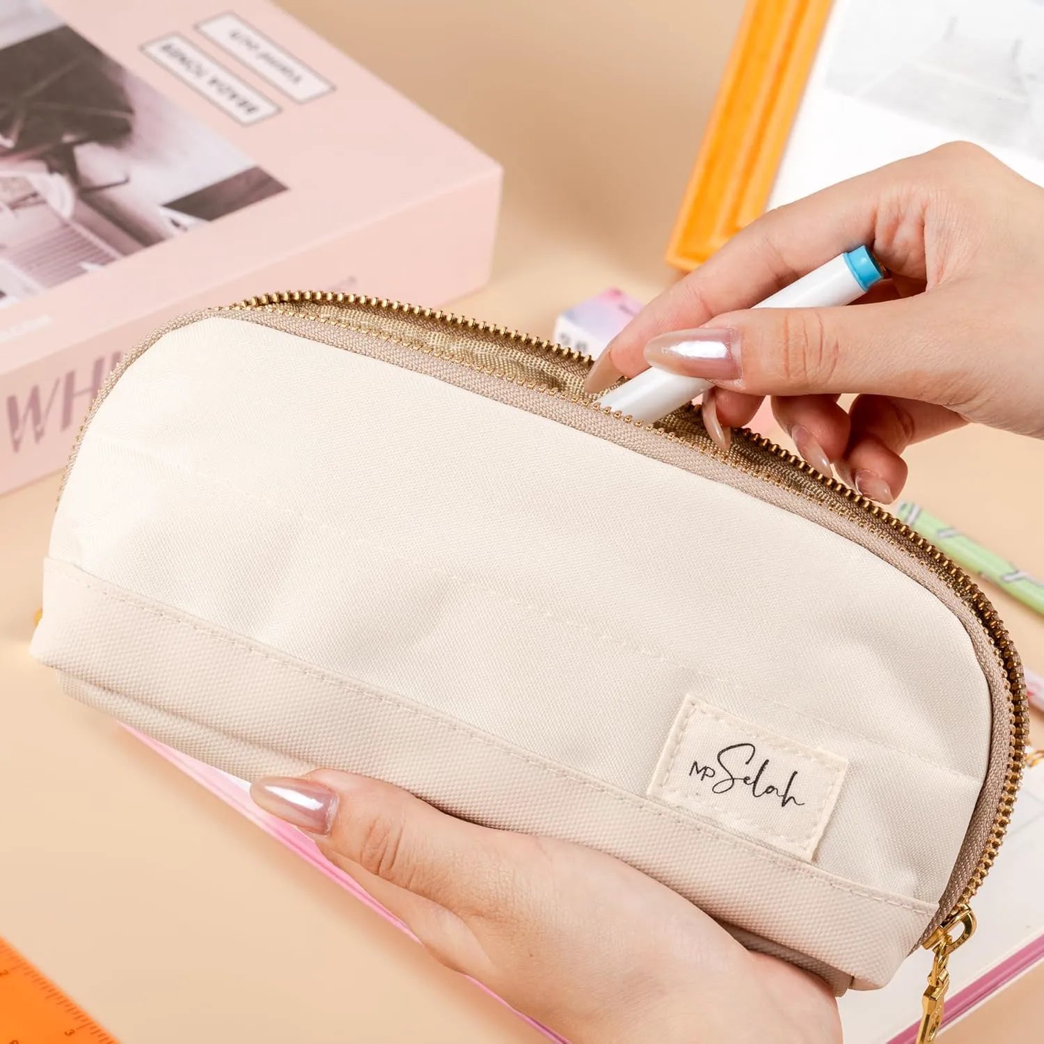 Mr. Pen Pencil Case - Light Blue Pencil Pouch, Pen Bag, Selah Pen Pouch
