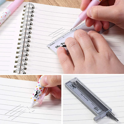 Cute Mechanical Pencil Set with 0.7mm Lead and Erasers (16 Pieces)