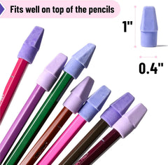 Colorful Latex-Free Pencil Eraser Toppers (30 Pack) – Smudge-Free