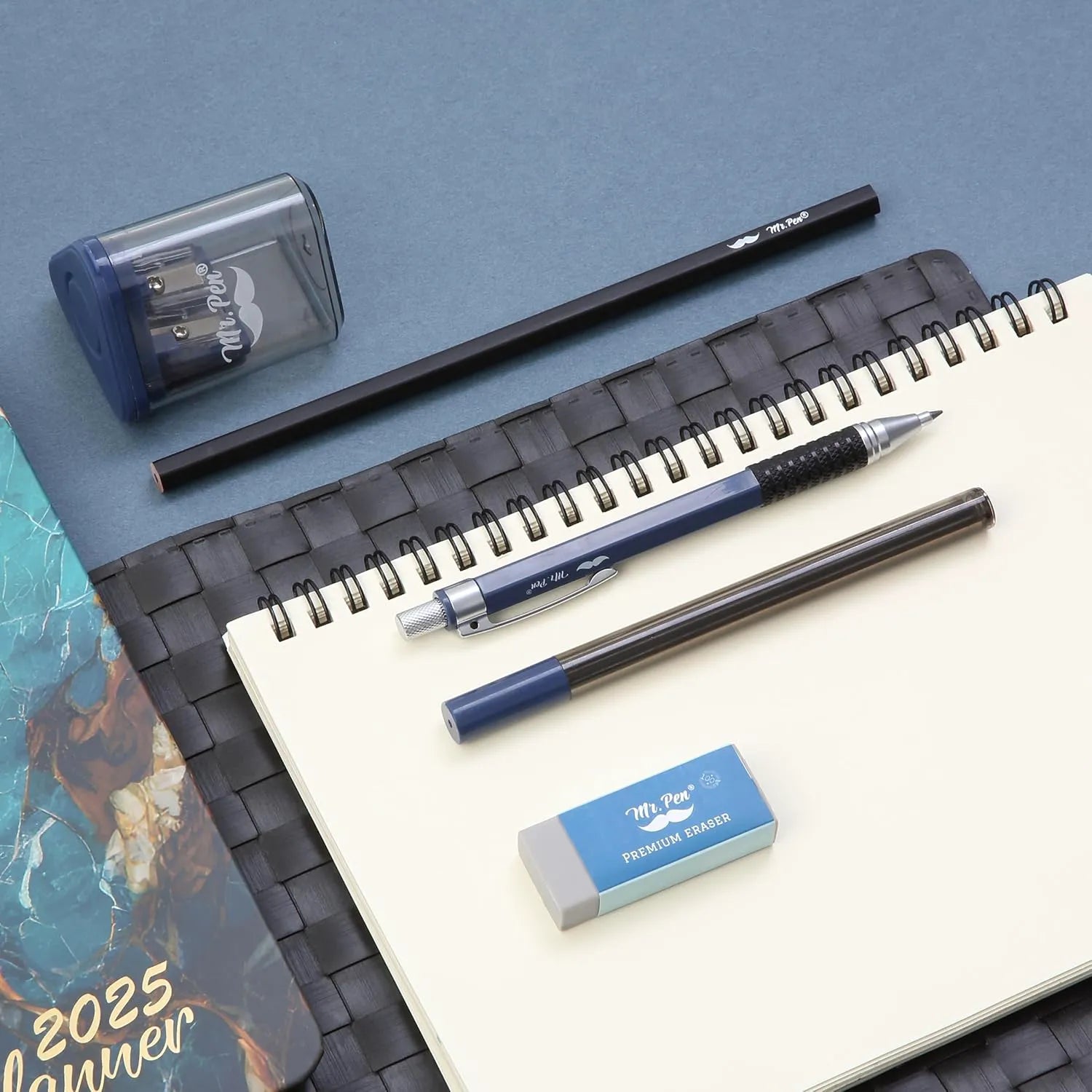 2.0mm Mechanical Pencil Set (5 pcs) with Lead, Eraser & Sharpener