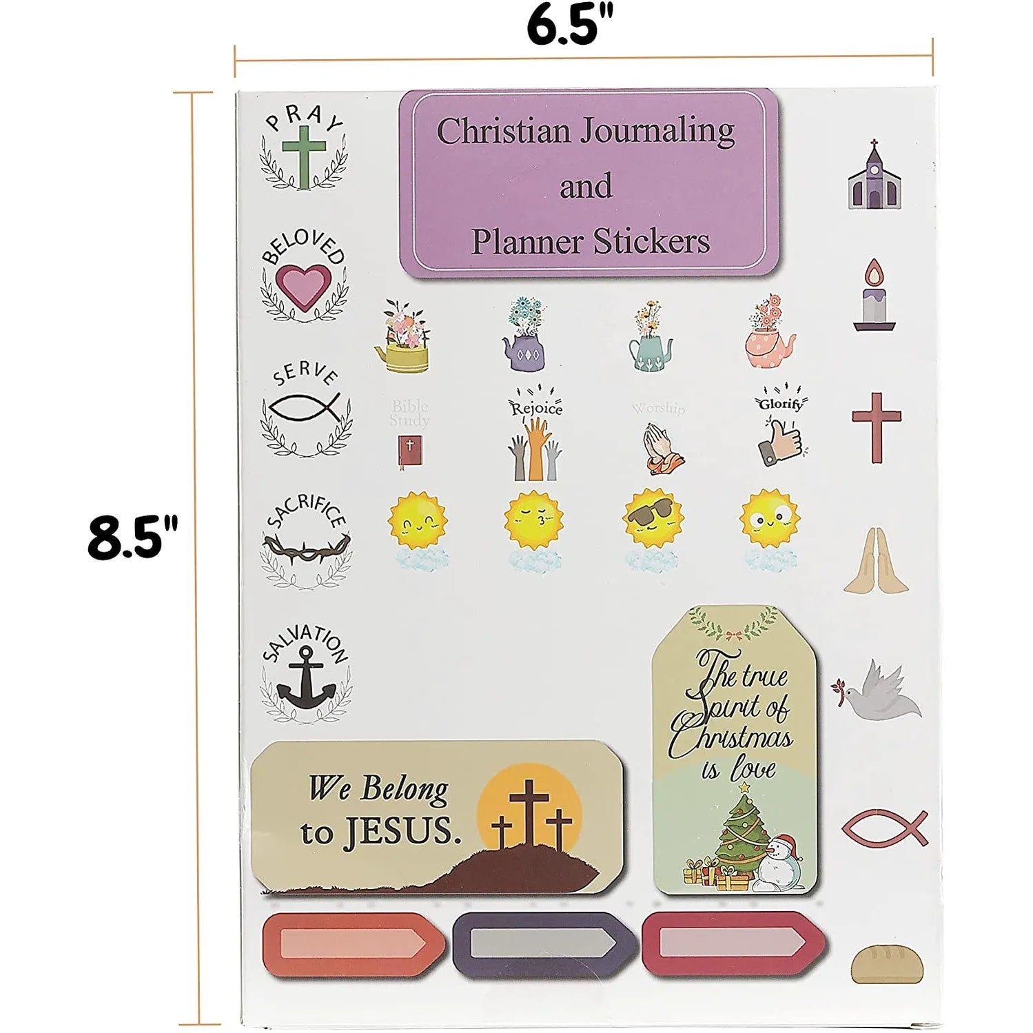 Christian & Bible Journaling Stickers - 31 Sheets, 1034 Pieces