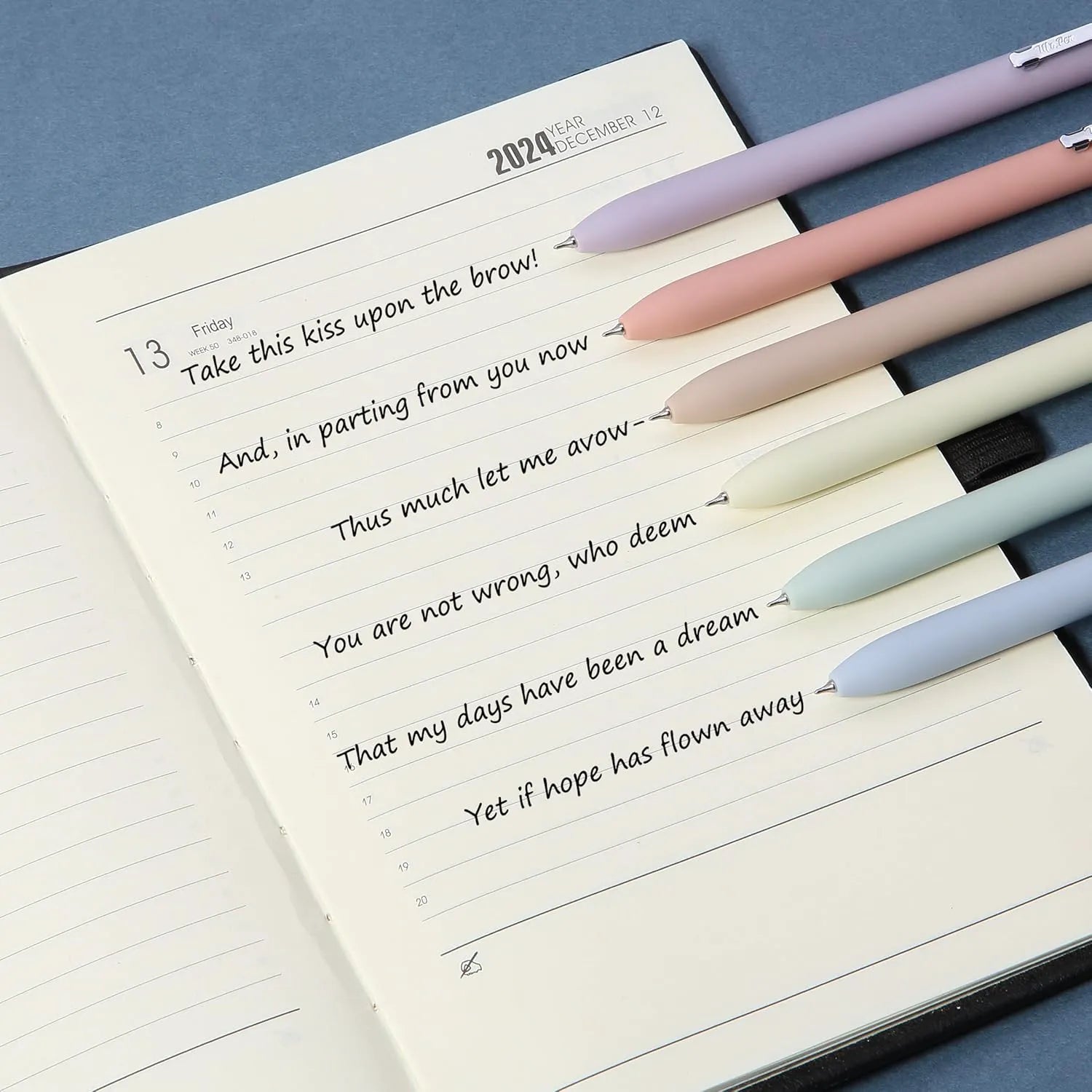 Mr. Pen Retractable Gel Pens, 6 Pack, 0.5 mm Black Ink, Soft Pastel Barrel with Silver Clip