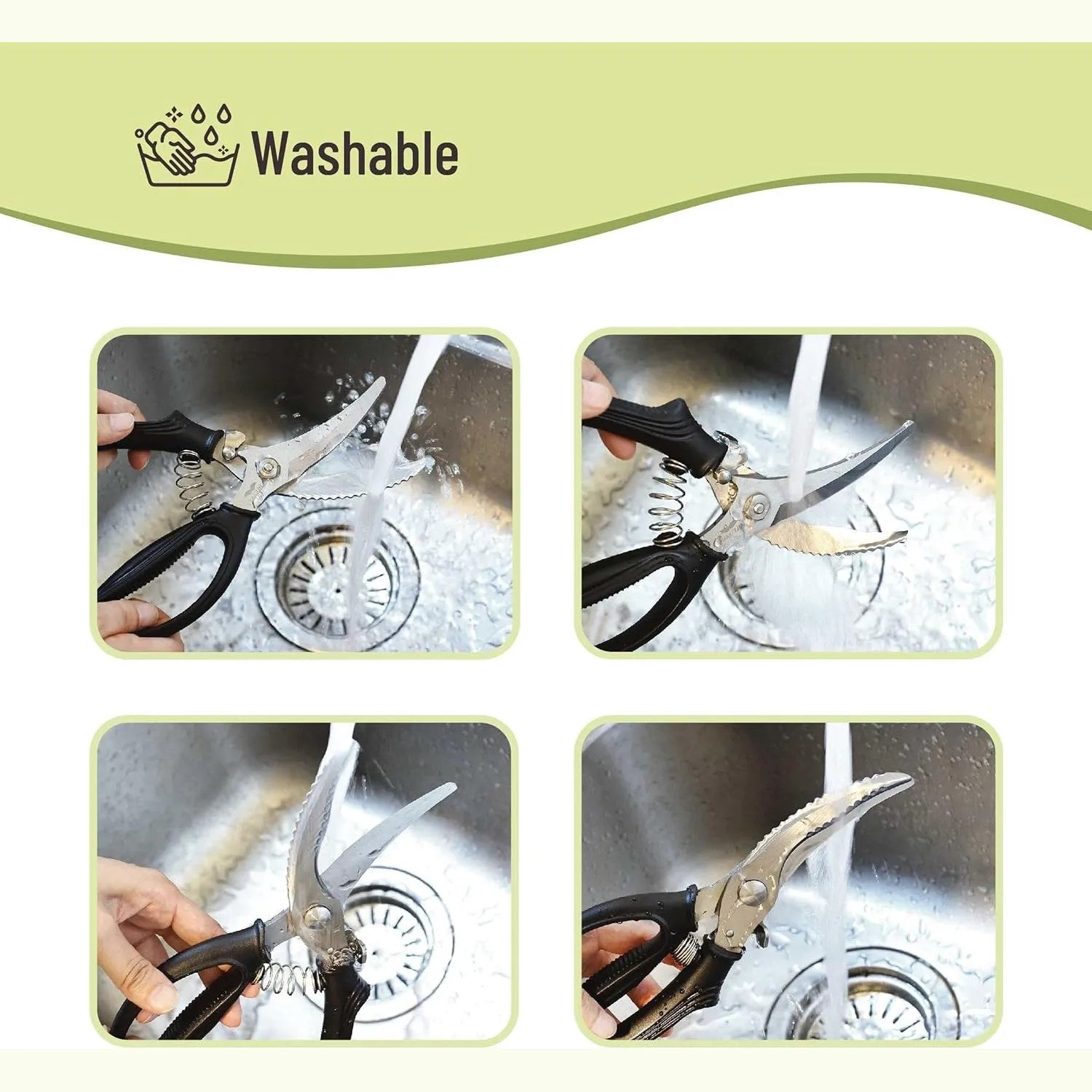 Heavy Duty Stainless Steel Poultry Shears with Lock