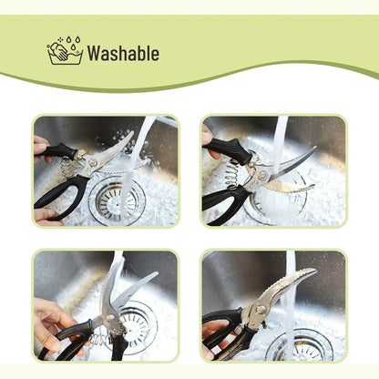 Heavy Duty Stainless Steel Poultry Shears with Lock