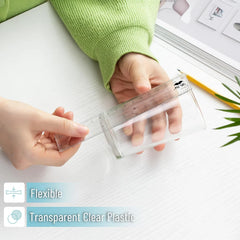 6-Inch Clear Plastic Ruler (6-Pack) with Dual Metric & Imperial Scales