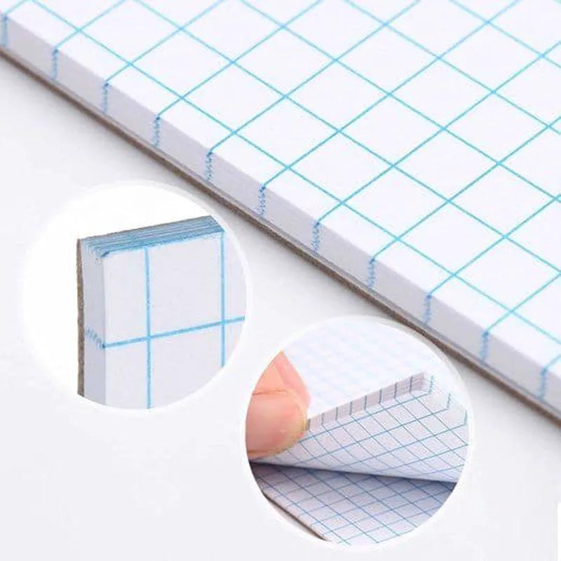 Graph Paper Notebook 17x11, 5x5 Grid (5/in), 22 Sheets, White