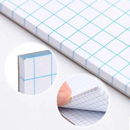 Graph Paper Notebook 17x11, 5x5 Grid (5/in), 22 Sheets, White