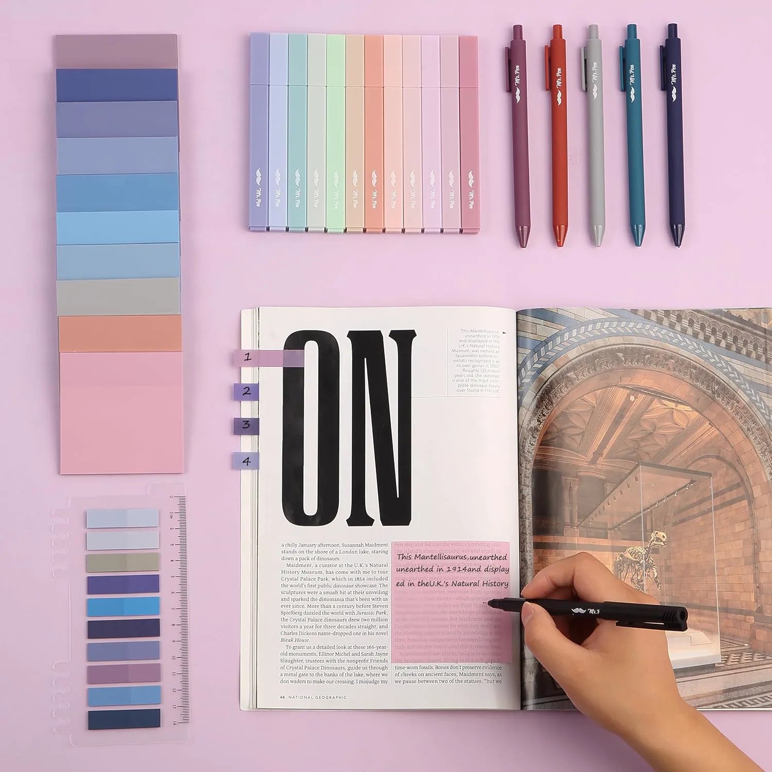 Aesthetic Book Annotation Kit - 38 Pieces with Highlighters, Gel Pens, and Tabs (Wholesale)