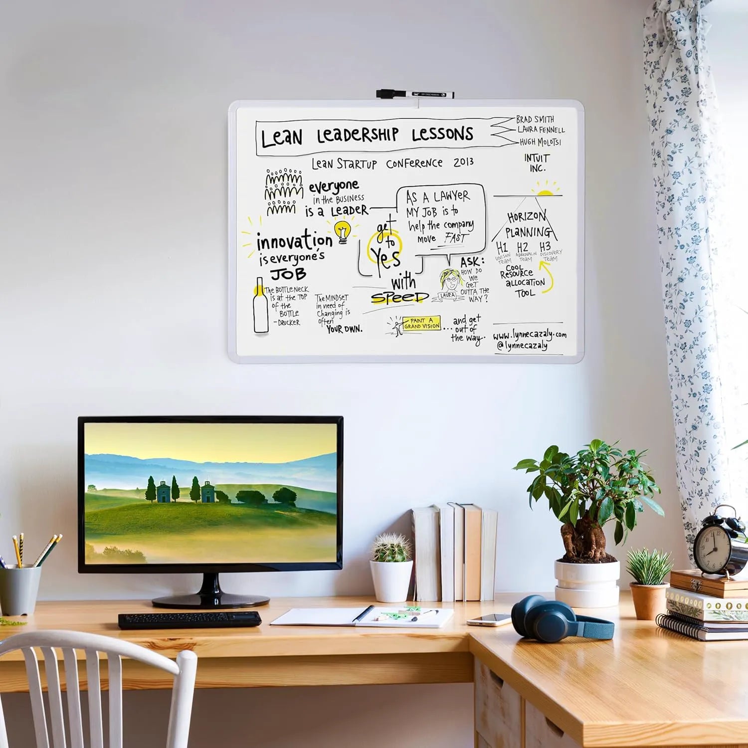 Magnetic Dry Erase Board 18" x 24" with Marker