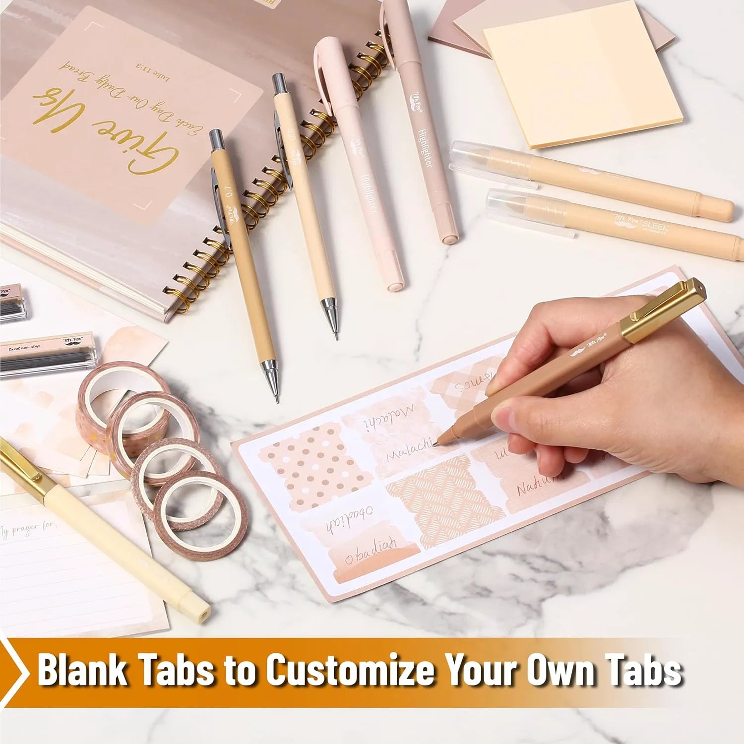 Mr. Pen Bible Journaling Kit for Women - Golden Blush Theme, Bible Study Supplies, Easter Gift