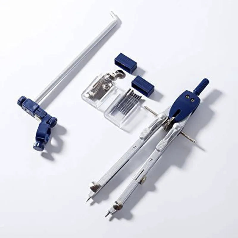 Professional Metal Compass with Wheel & Lock, Draw Up to 18"