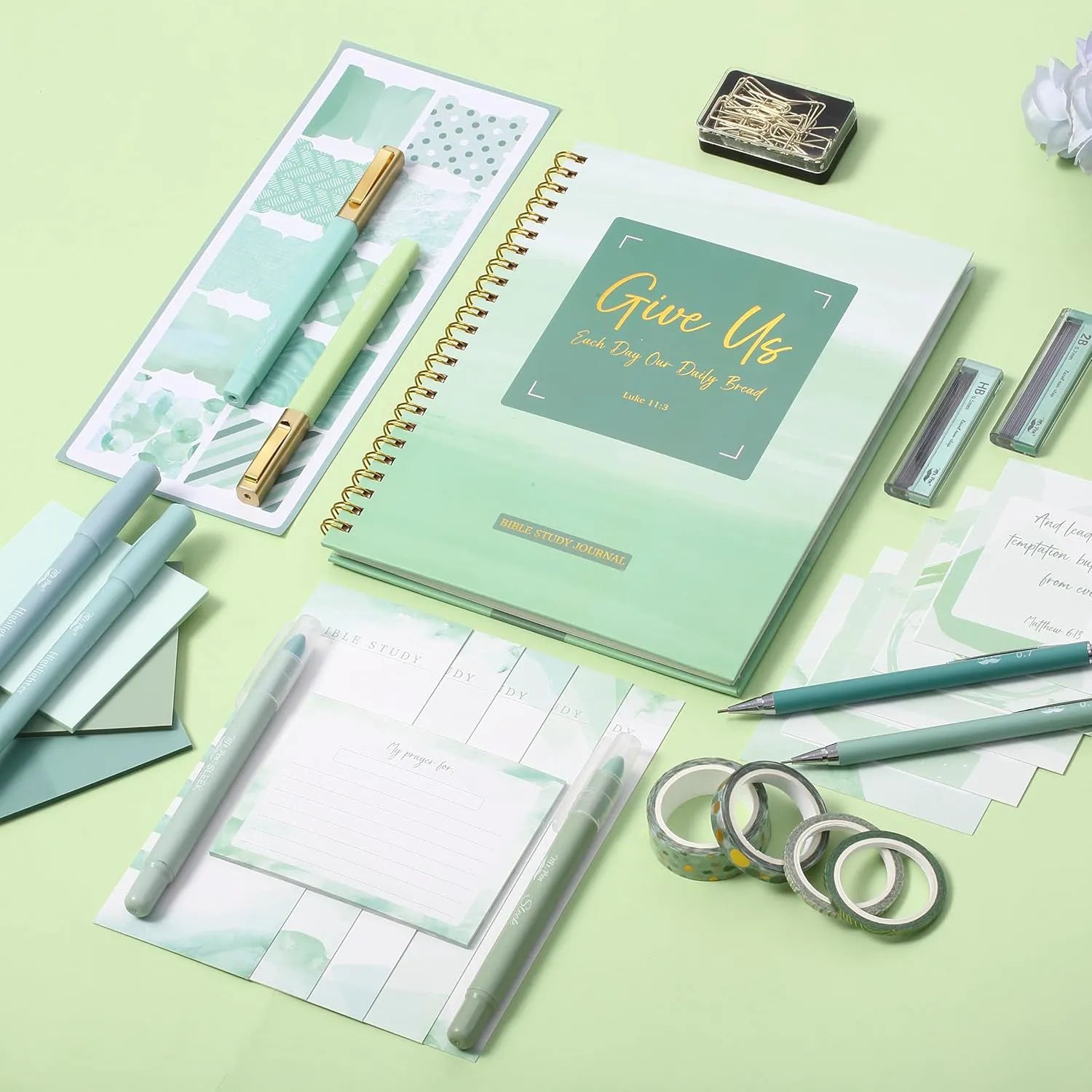Mr. Pen Bible Journaling Kit for Women - Forest Mist Theme, Bible Study Supplies, Easter Gift