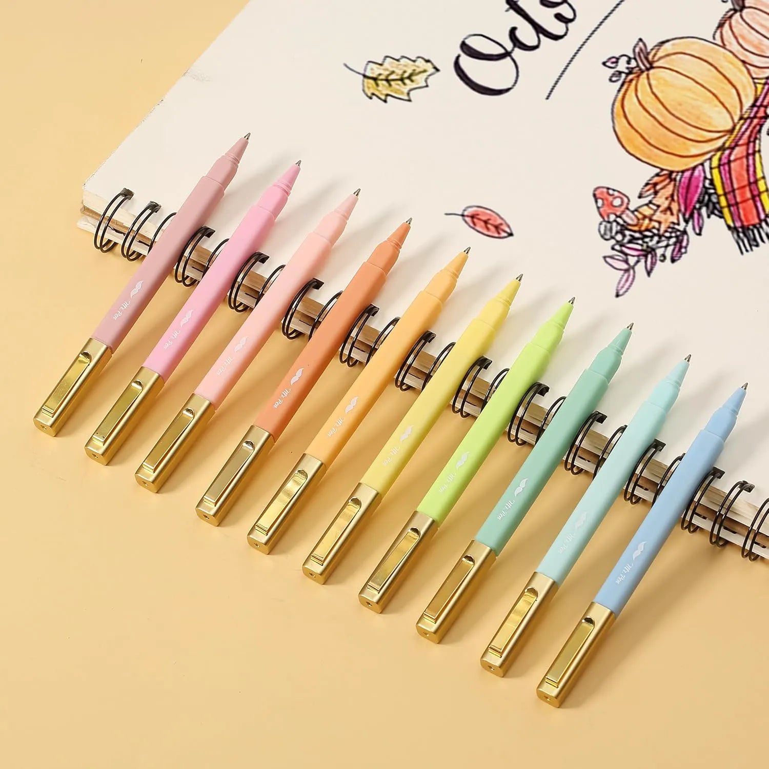 Aesthetic Bible Ballpoint Pens (10-Pack) - Assorted Colors, No-Bleed, Fast-Drying, 0.7mm Fine Point, Square Design