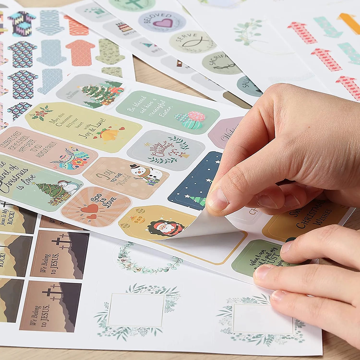 Christian & Bible Journaling Stickers - 31 Sheets, 1034 Pieces